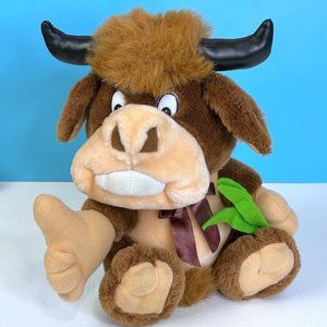 VERY RARE Vintage Puli International Bull Toro‎ 11" Plush Stuffed Animal Toy